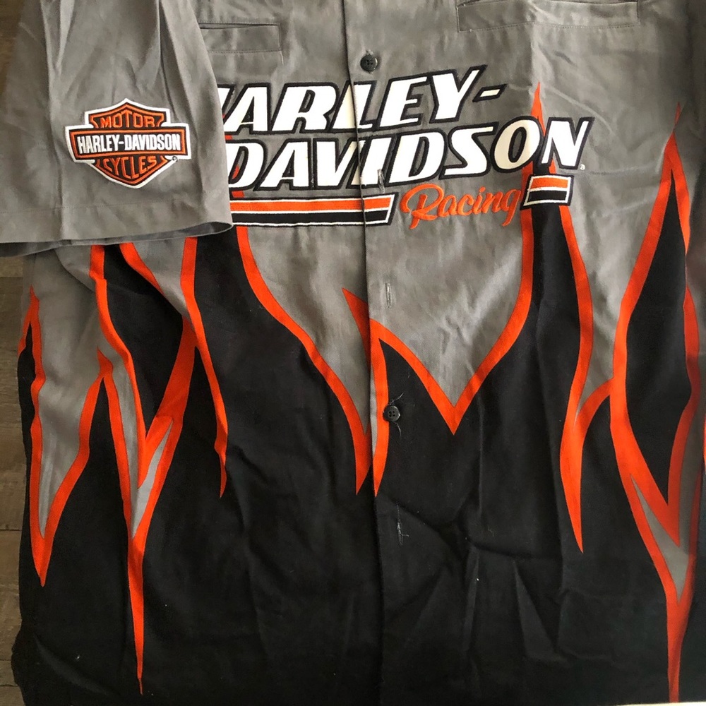 Harley work button down - Picture 3 of 3